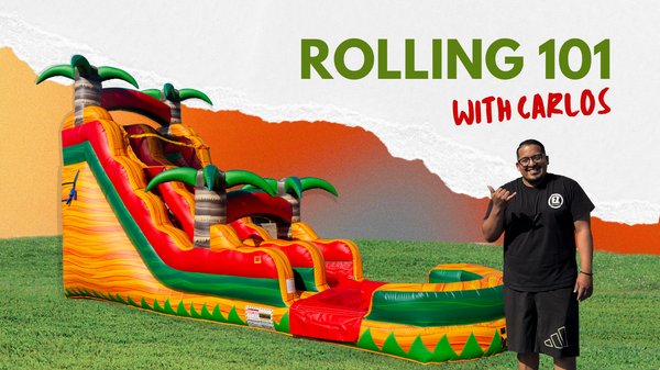 How to Roll an Inflatable Water Slide by Yourself – EZ Tips from Carlos!